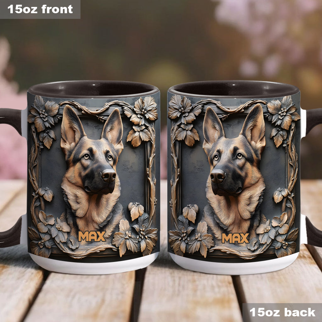 Starker Deutscher Schäferhund – Personalisierte Tasse mit Hundemotiv