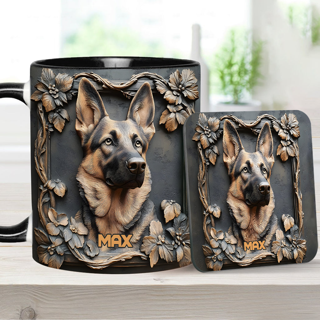 Starker Deutscher Schäferhund – Personalisierte Tasse mit Hundemotiv