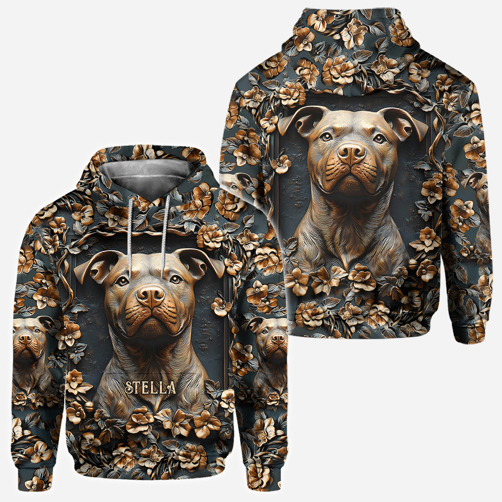 Starker Pitbull – Personalisiertes T-Shirt mit Hundemotiv