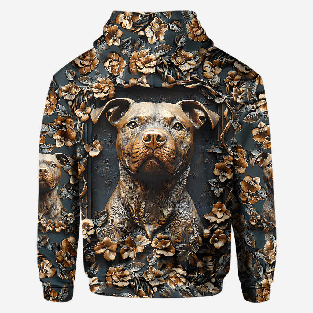 Starker Pitbull – Personalisiertes T-Shirt mit Hundemotiv