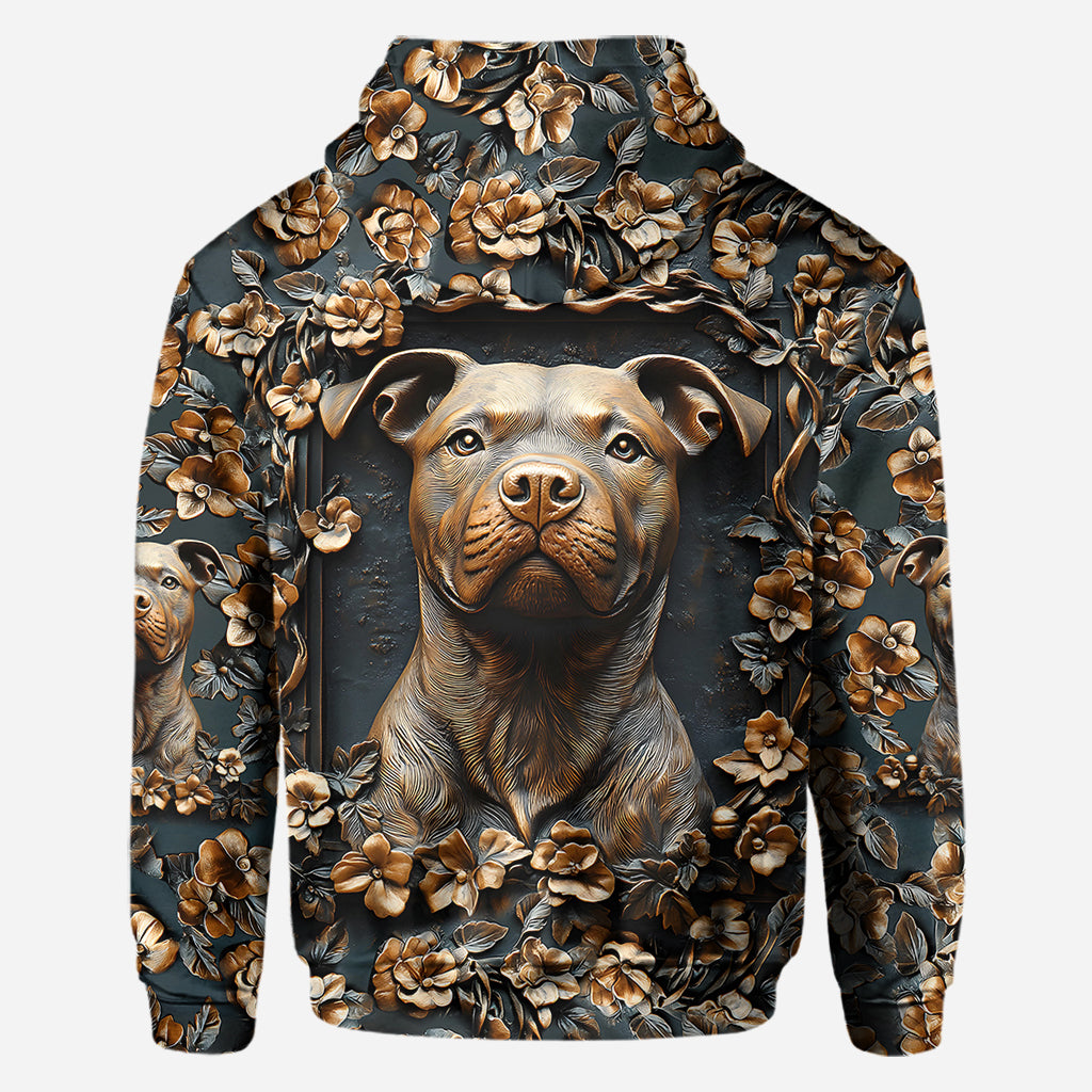 Starker Pitbull – Personalisiertes T-Shirt mit Hundemotiv