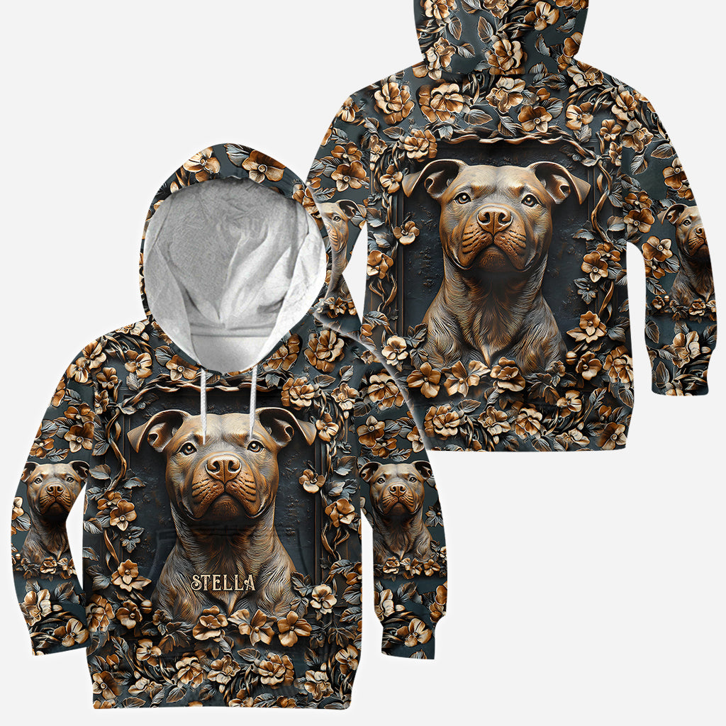 Starker Pitbull – Personalisiertes T-Shirt mit Hundemotiv