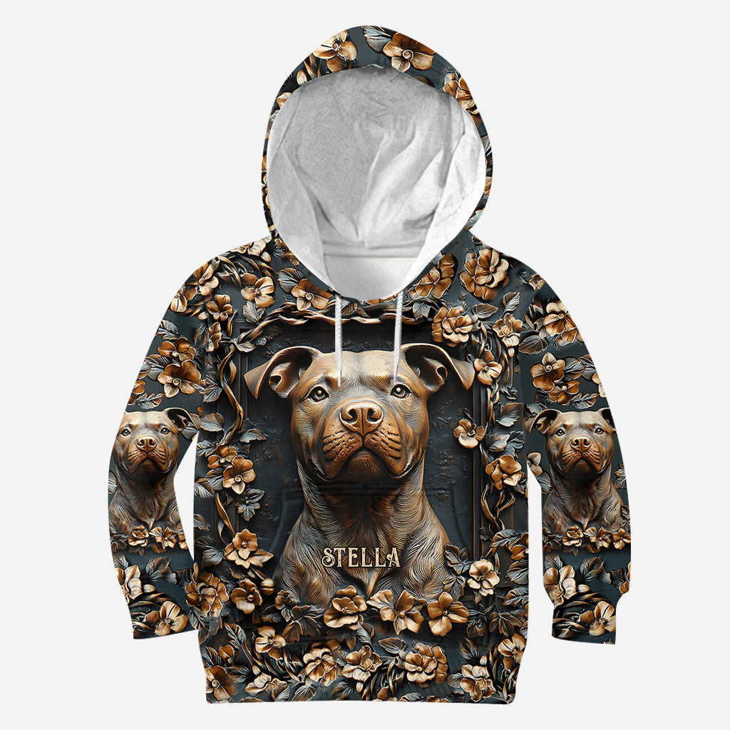 Starker Pitbull – Personalisiertes T-Shirt mit Hundemotiv