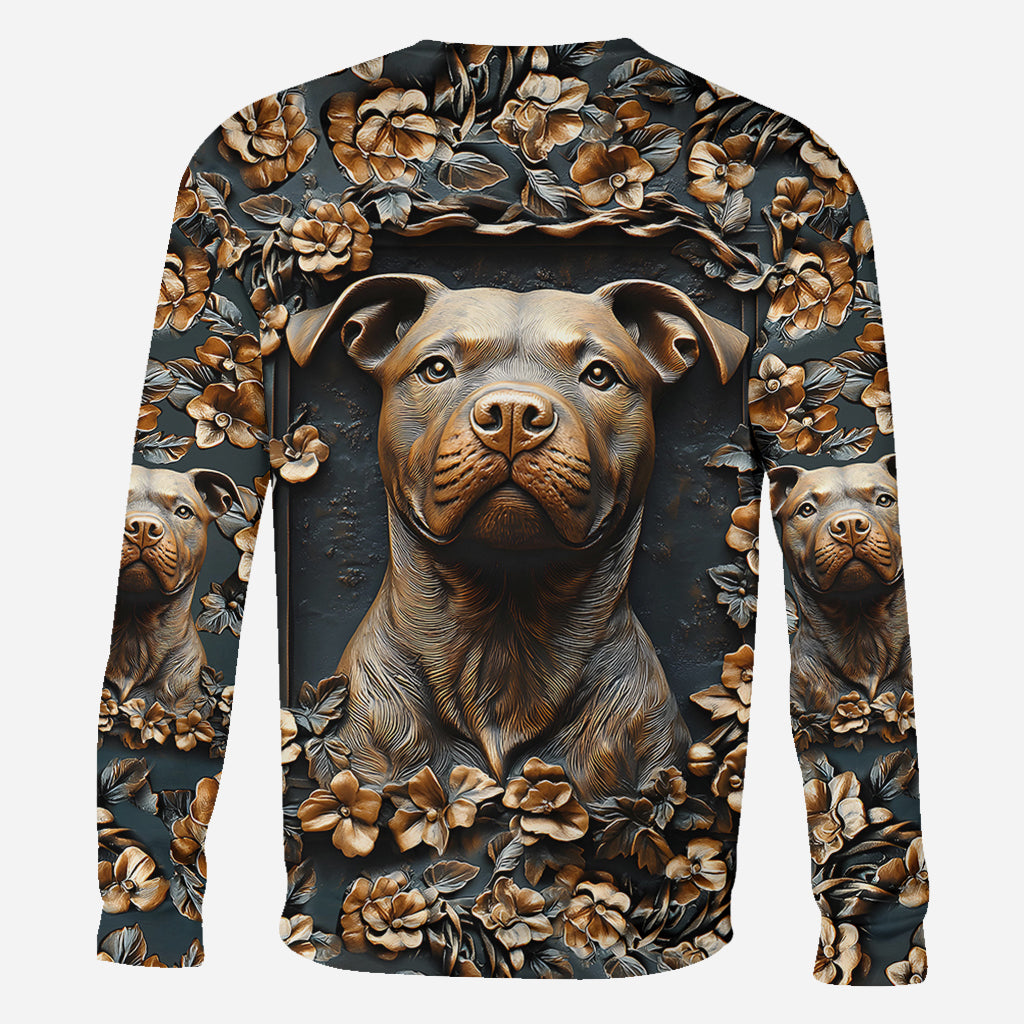 Starker Pitbull – Personalisiertes T-Shirt mit Hundemotiv