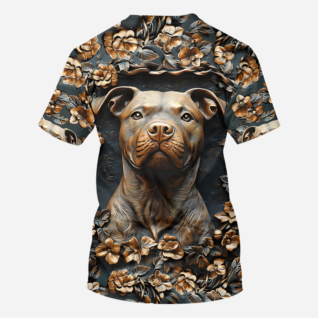 Starker Pitbull – Personalisiertes T-Shirt mit Hundemotiv