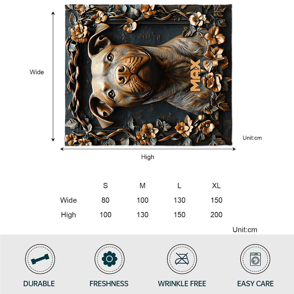 Starker Pitbull – personalisierte Hundedecke