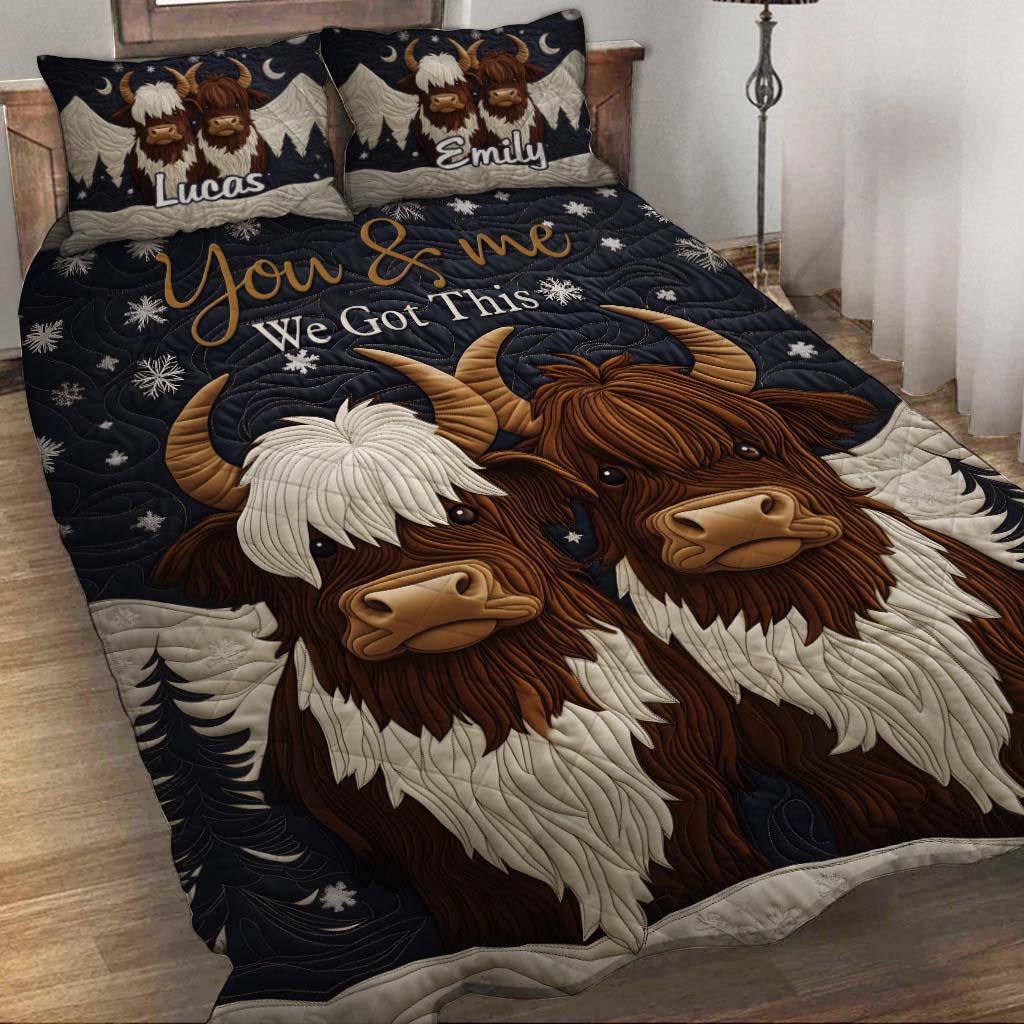 „Du und ich, wir schaffen das“ – personalisiertes Quilt-Set