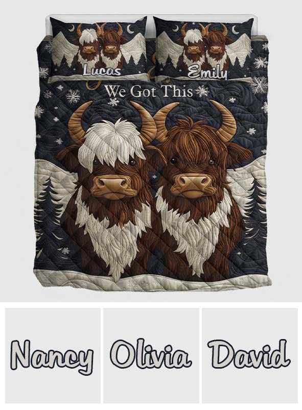 „Du und ich, wir schaffen das“ – personalisiertes Quilt-Set