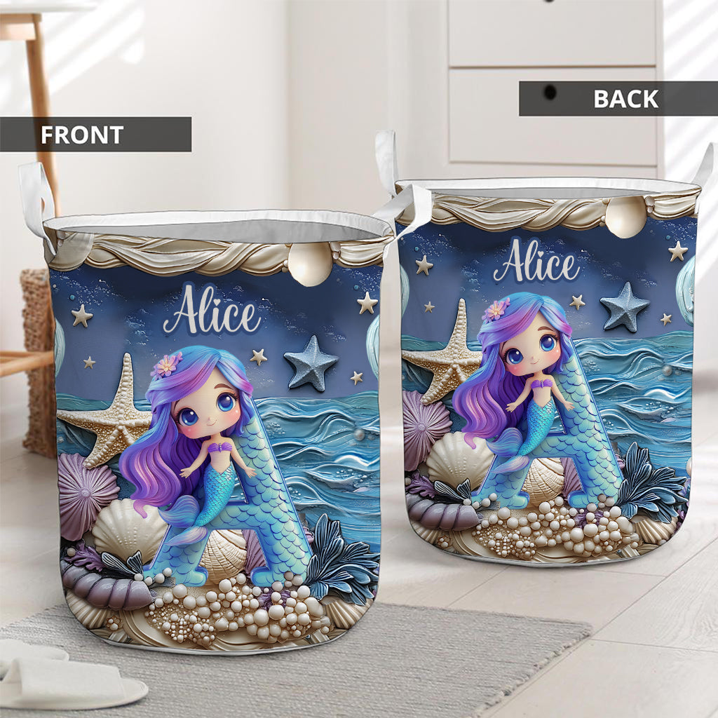Adorable Mermaid Letter Kid Storage Basket