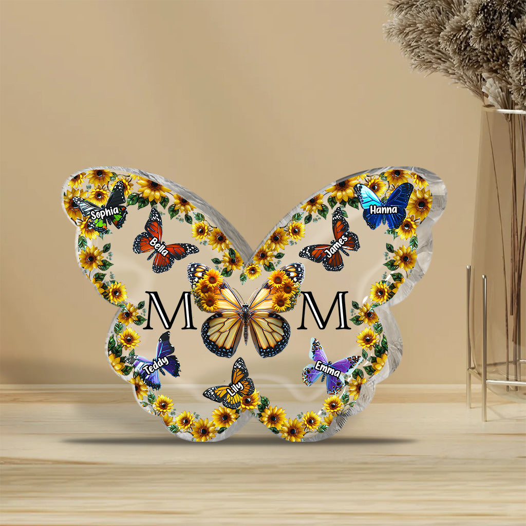 Butterfly Mother - Personalized Mother Custom Shaped Acrylic Plaque