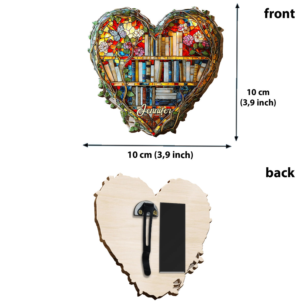 Einfach ein Mädchen, das Bücher liebt – personalisierter, buchförmiger Auto-Sonnenblendenclip