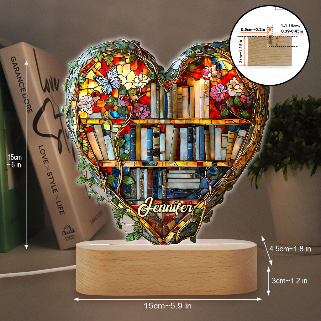 Just Love Books – Personalisierte, buchförmige Leuchtplatte