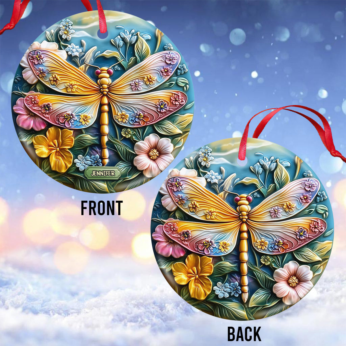 Beautiful Garden - Personalized Gardening Ceramic Circle Ornament