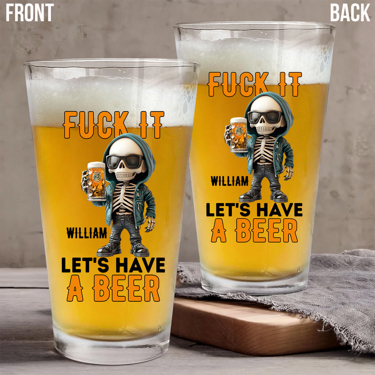 Let's Have A Beer - Personalized Beer Beer Glass