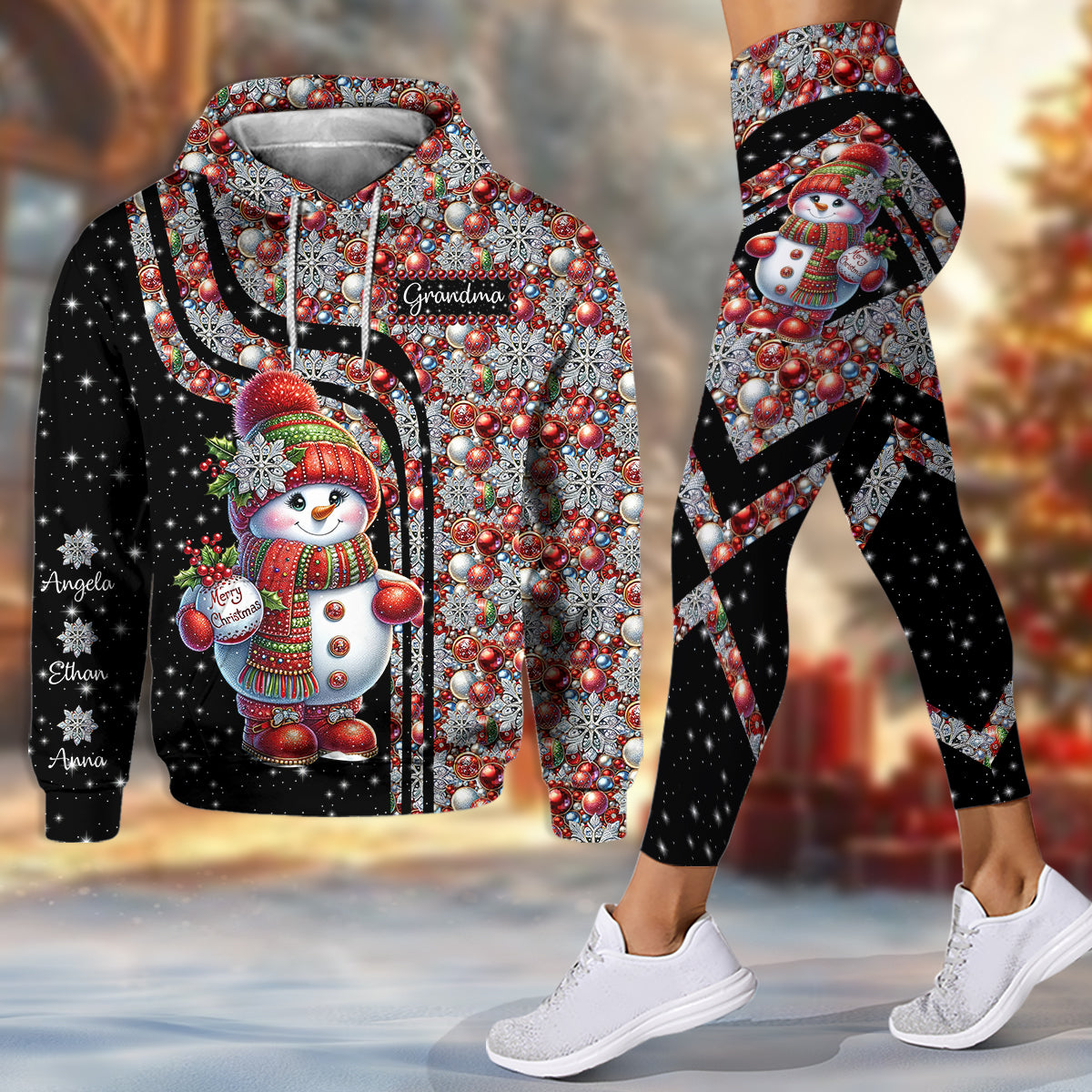 Ich liebe es, Oma genannt zu werden – personalisierter Oma-Hoodie und Leggings