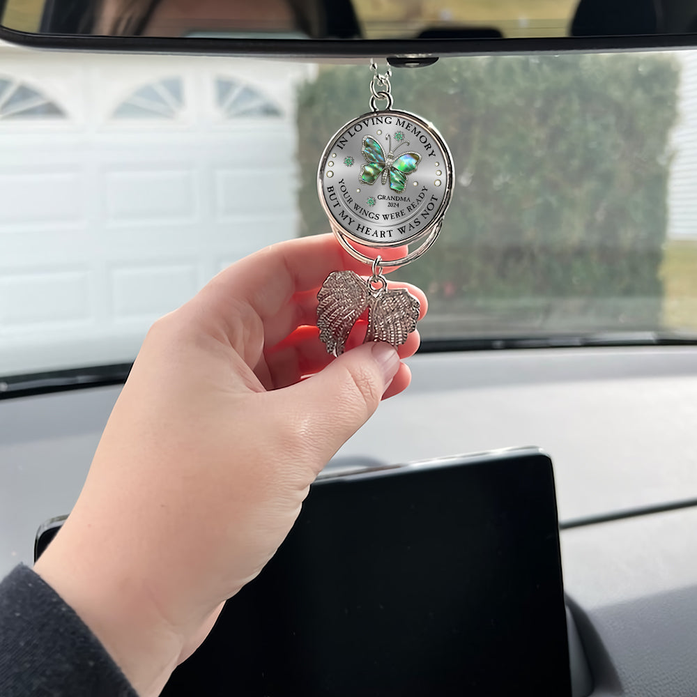 Deine Flügel waren bereit, doch mein Herz nicht – Personalisierter Gedenkflügel-Anhänger