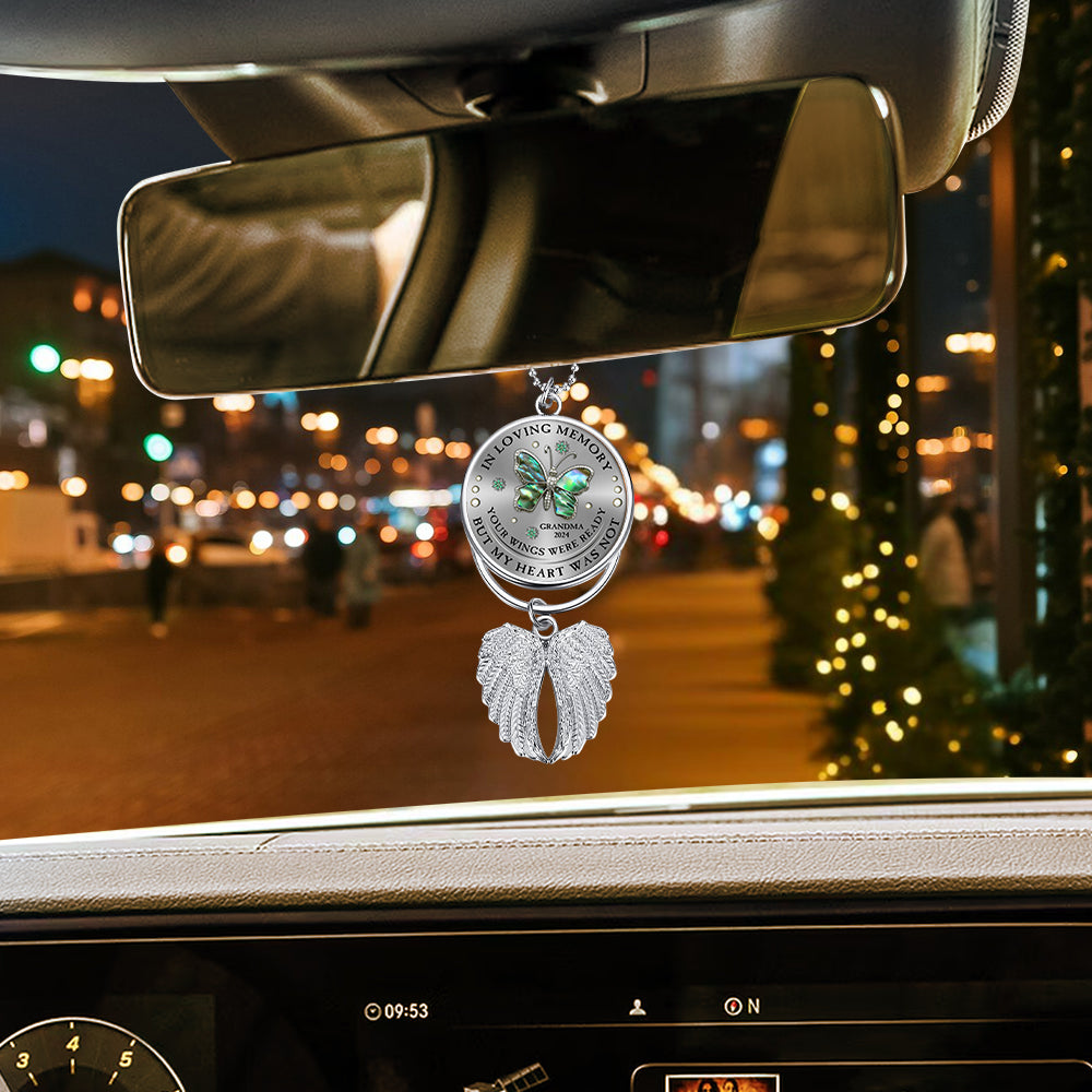 Deine Flügel waren bereit, doch mein Herz nicht – Personalisierter Gedenkflügel-Anhänger