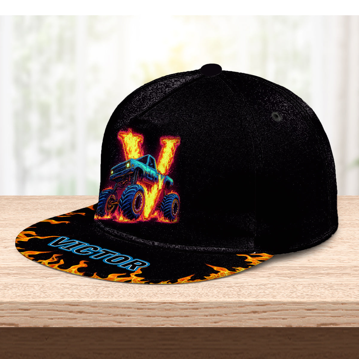 Coole Monster-Truck-Cap für Jungen – Personalisierte Snapback-Kappe für Kinder