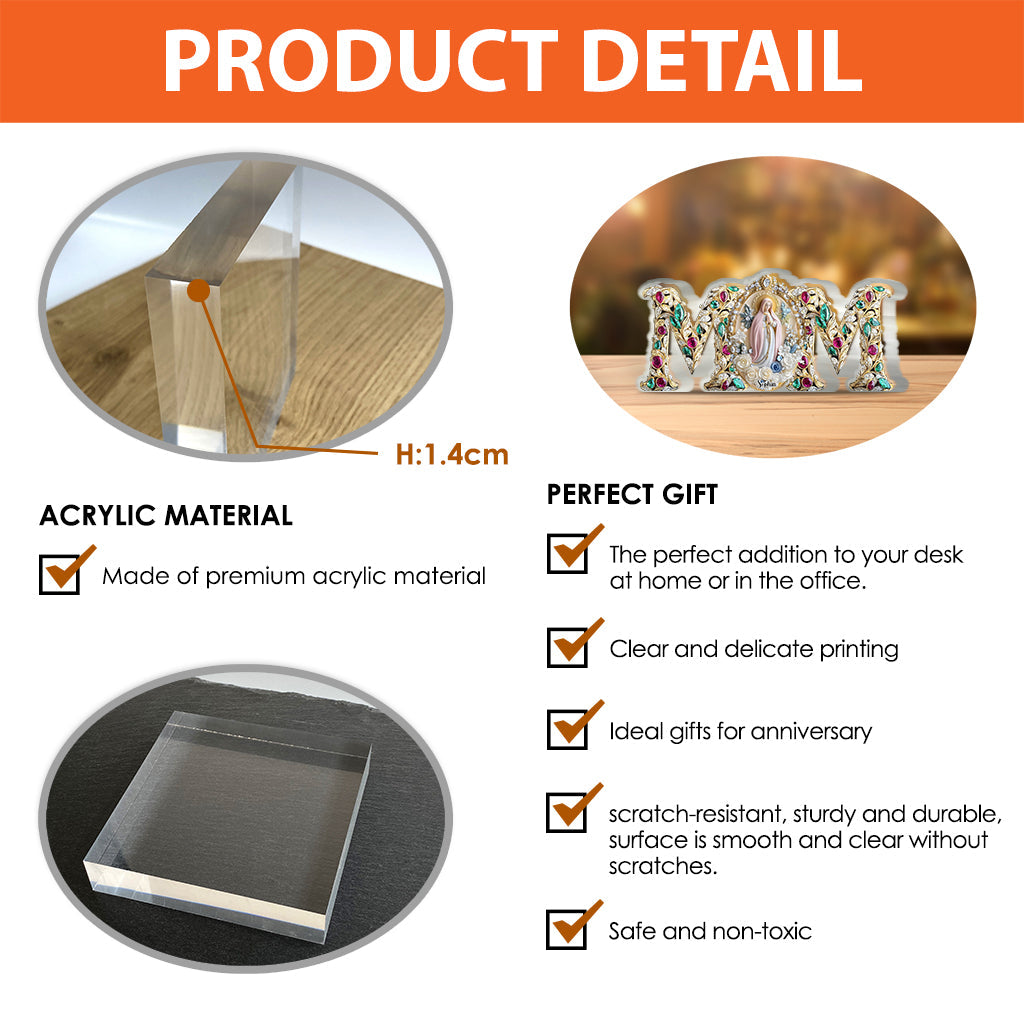 Treue Mama – Personalisierte Acrylplakette in individueller Form für die Mutter