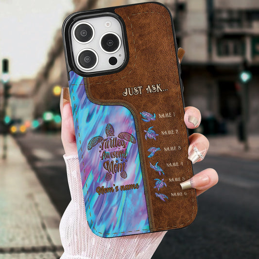 Händchenhalten – Personalisierte faltbare Handyhülle mit Muttermotiv