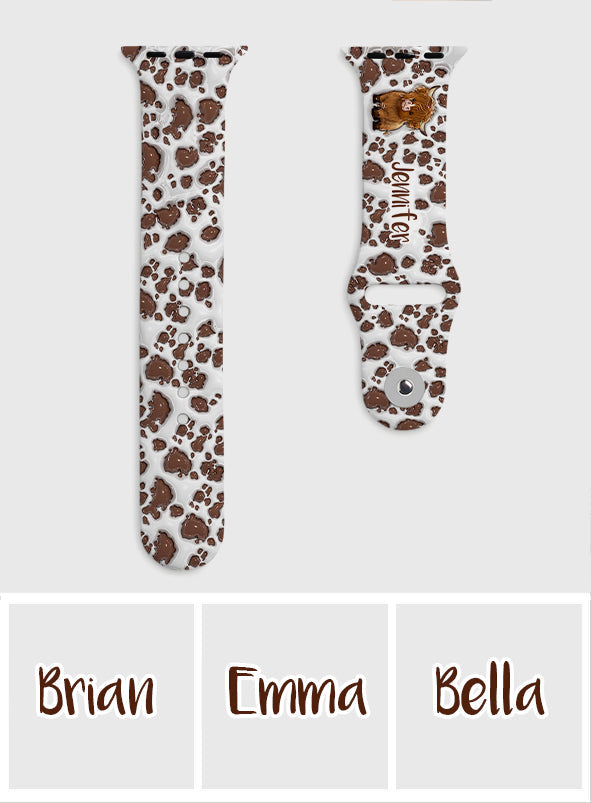 Just A Girl Who Loves Highland Cow - Personalized Apple Watch Band