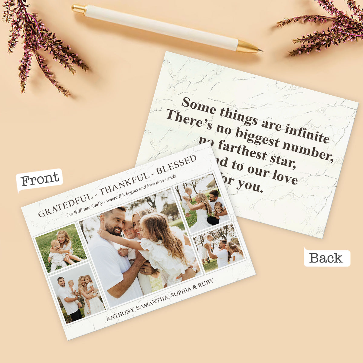 Für immer Liebe – Personalisierte Grußkarte