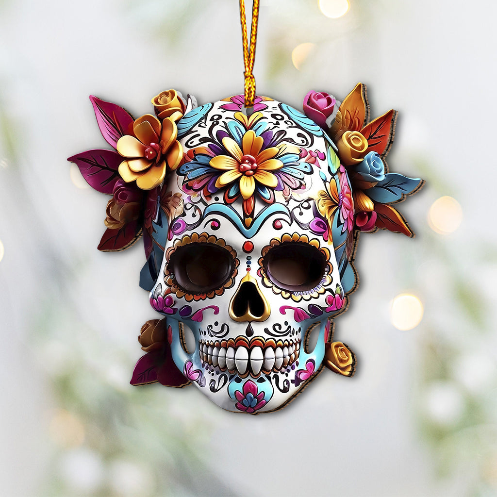 Floral Skull - Personalized Skull Ornament