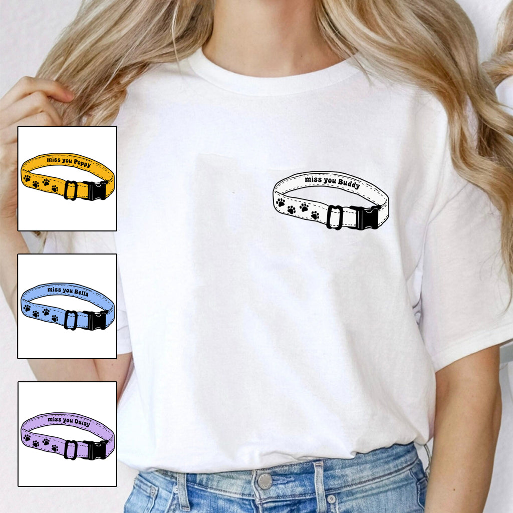 Ich vermisse dich Halsband – Personalisiertes Hunde-T-Shirt und Hoodie