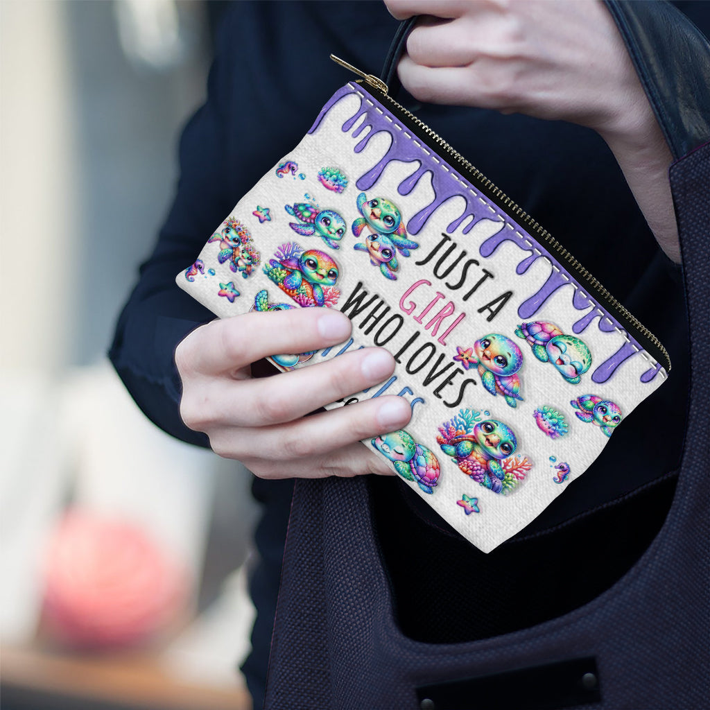 Einfach ein Mädchen, das Schildkröten liebt – personalisierte Schildkrötentasche