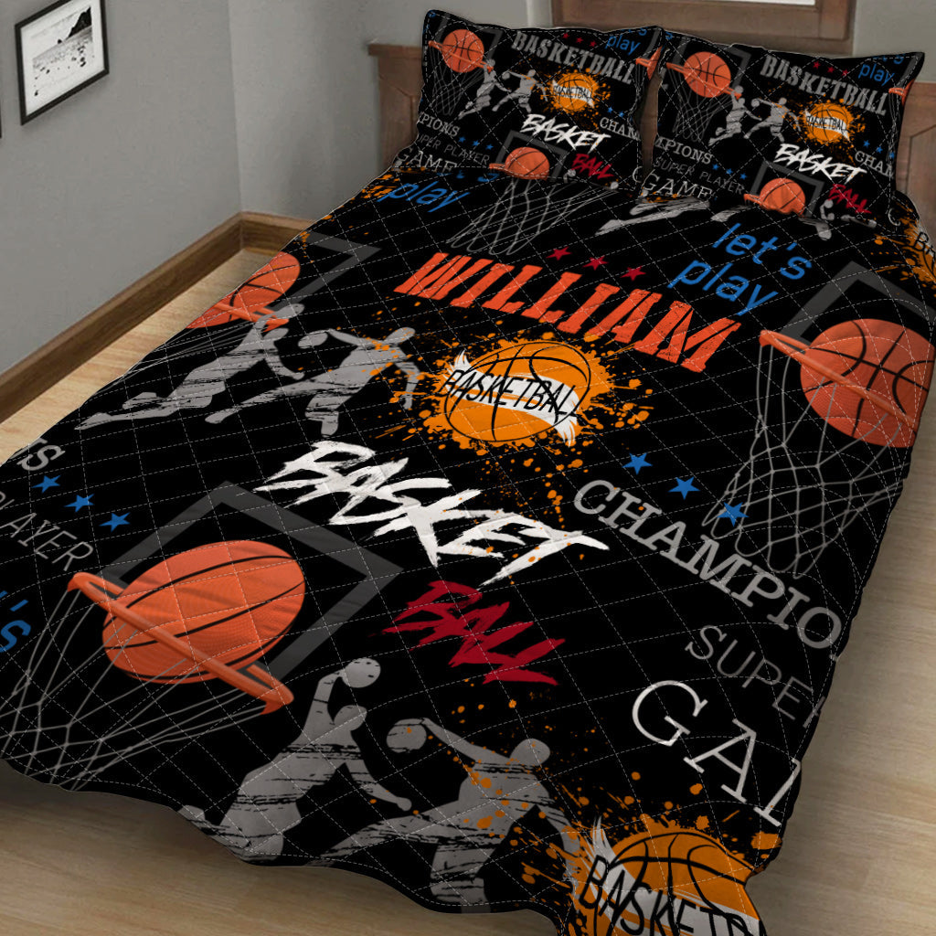 Basketball Lover - Personalized Basketball Quilt Set
