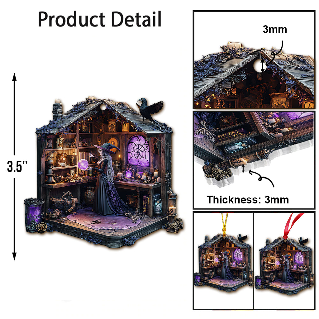 Mysterious Witch Room - Personalized Witch Ornament