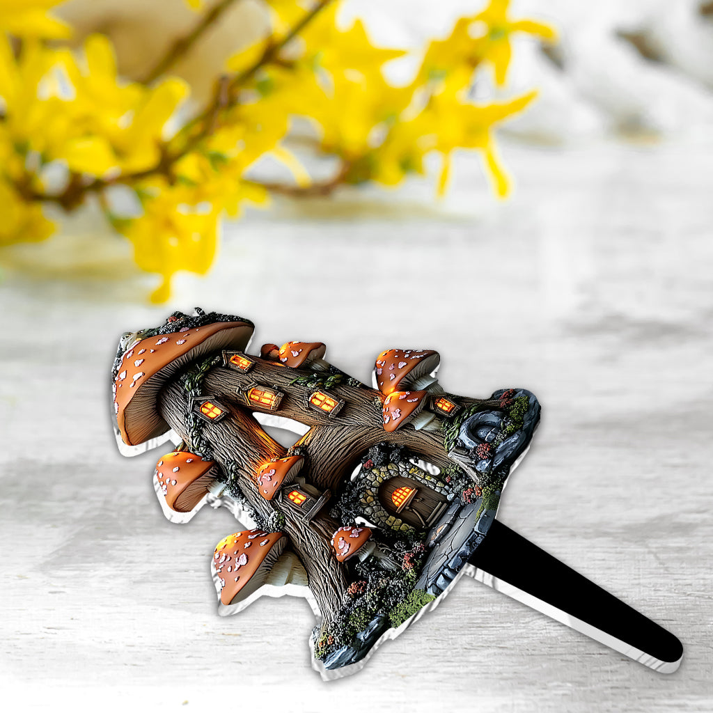 Fairy Garden Alphabet's Letter - Personalized Gardening Acrylic Plaque Stake