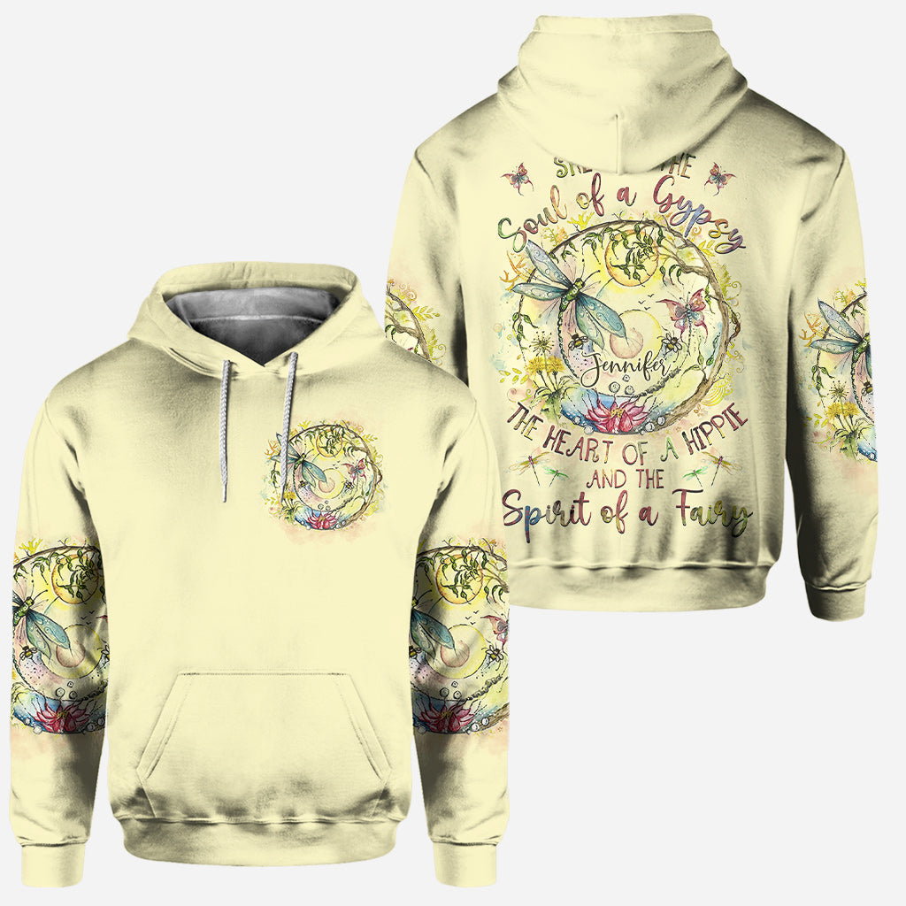 Spirit Of A Fairy Dragonfly – Personalisierter Hippie-Hoodie und Leggings
