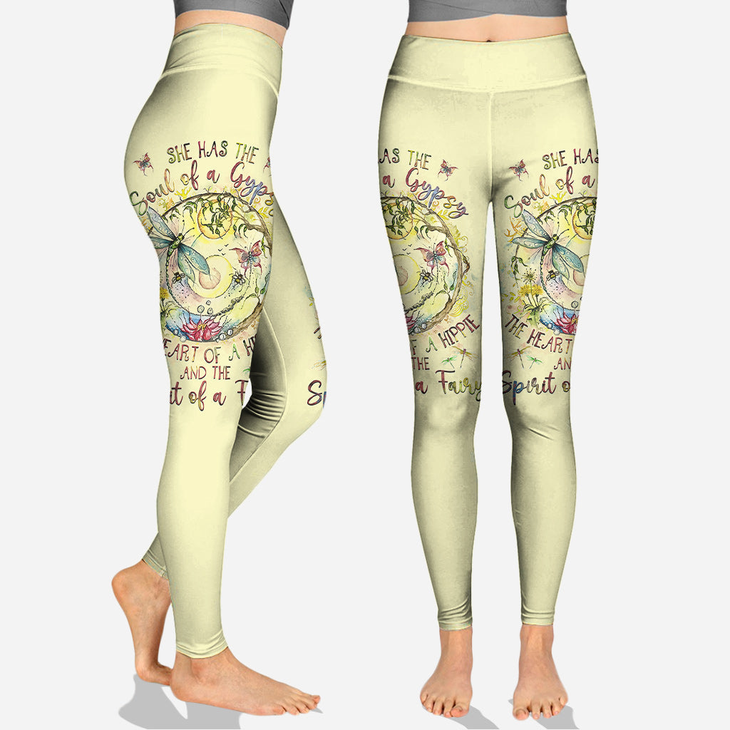 Spirit Of A Fairy Dragonfly – Personalisierter Hippie-Hoodie und Leggings