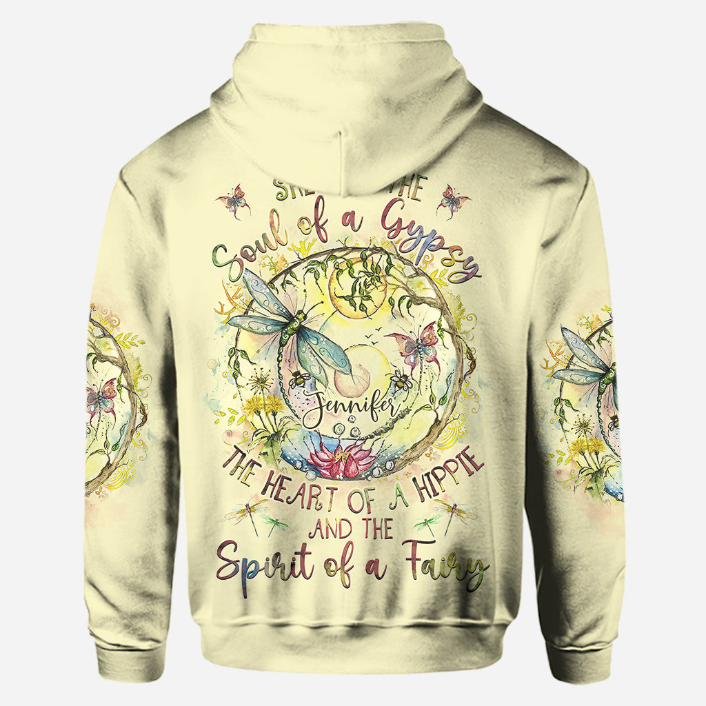 Spirit Of A Fairy Dragonfly – Personalisierter Hippie-Hoodie und Leggings