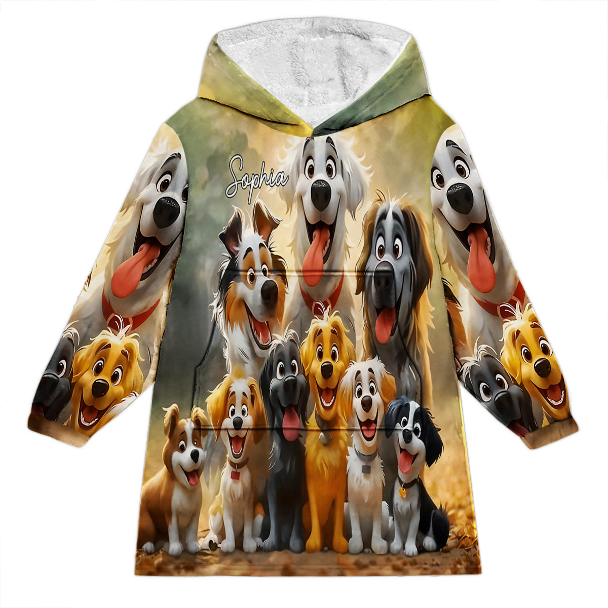 Einfach ein Mädchen, das Hunde liebt – personalisierter Hunde-Hoodie