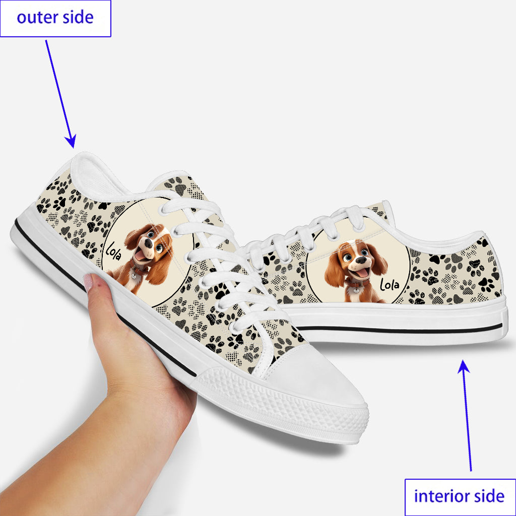 Einfach ein Mädchen, das Hunde liebt – personalisierte Hunde-Sneaker