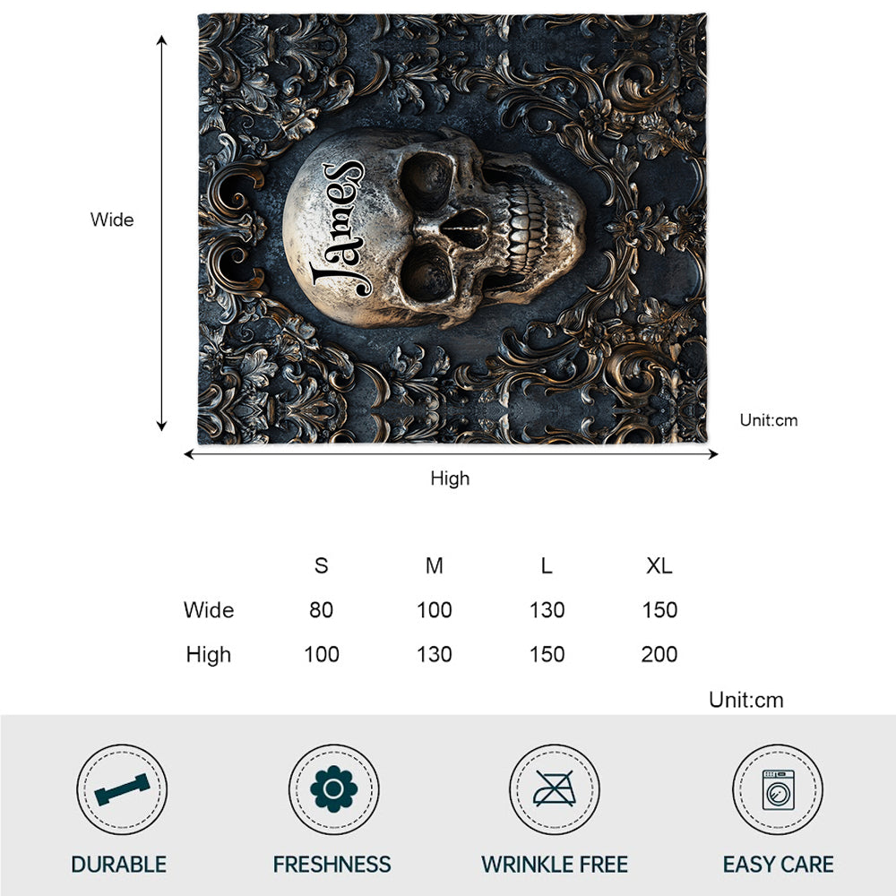 Awesome Skull - Personalized Skull Blanket