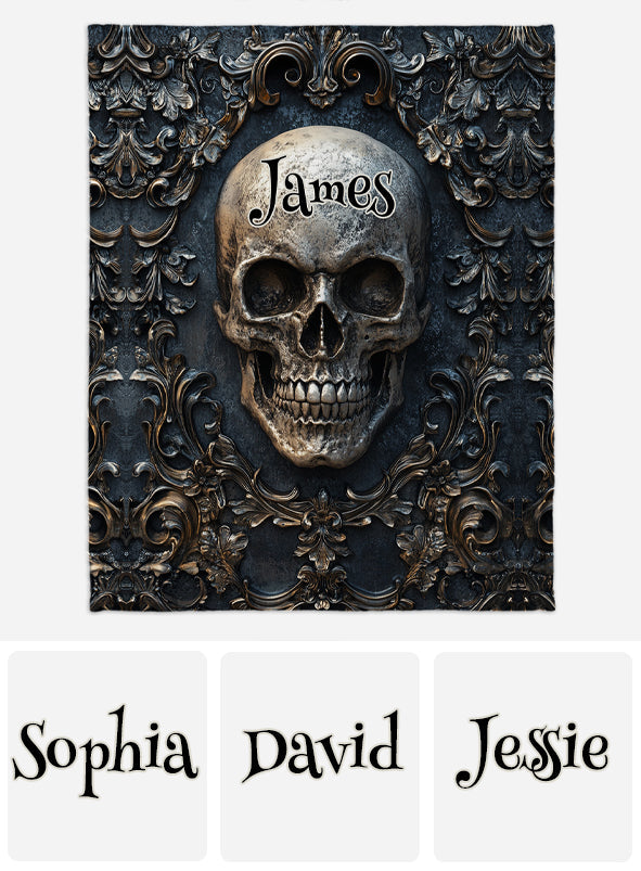 Awesome Skull - Personalized Skull Blanket