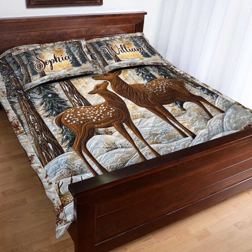 Du und ich, wir schaffen das – Personalisiertes Jagd-Quilt-Set