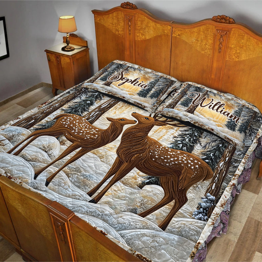 Du und ich, wir schaffen das – Personalisiertes Jagd-Quilt-Set