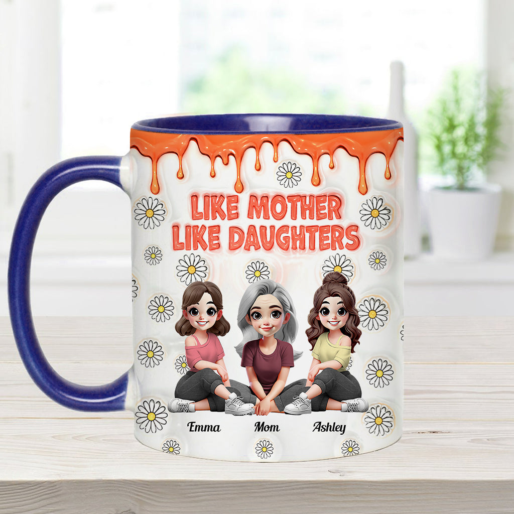 Wie die Mutter, so die Töchter – Personalisierte Tasse mit Muttermotiv