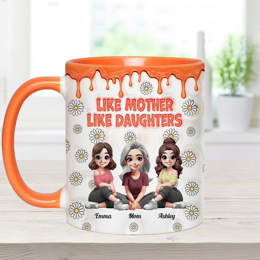 Wie die Mutter, so die Töchter – Personalisierte Tasse mit Muttermotiv