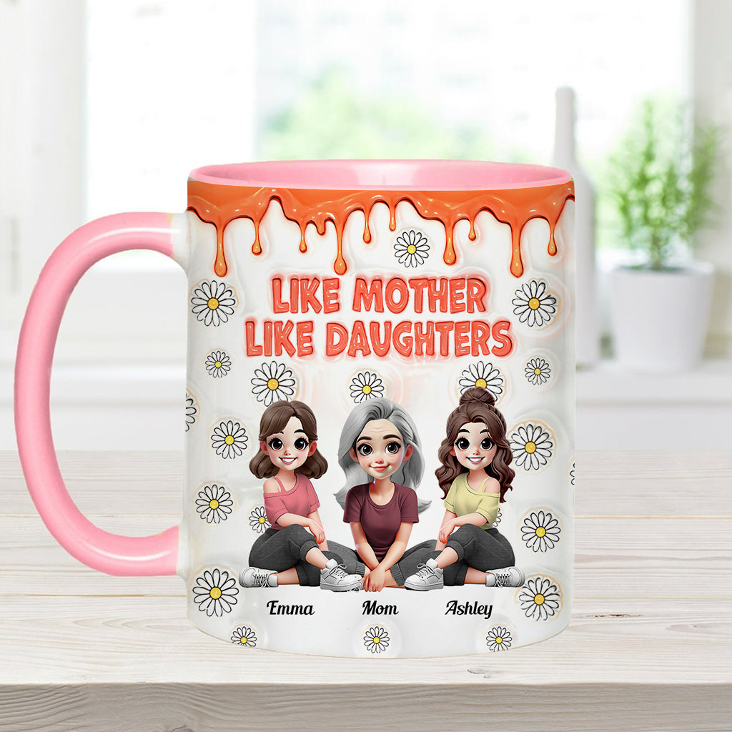 Wie die Mutter, so die Töchter – Personalisierte Tasse mit Muttermotiv