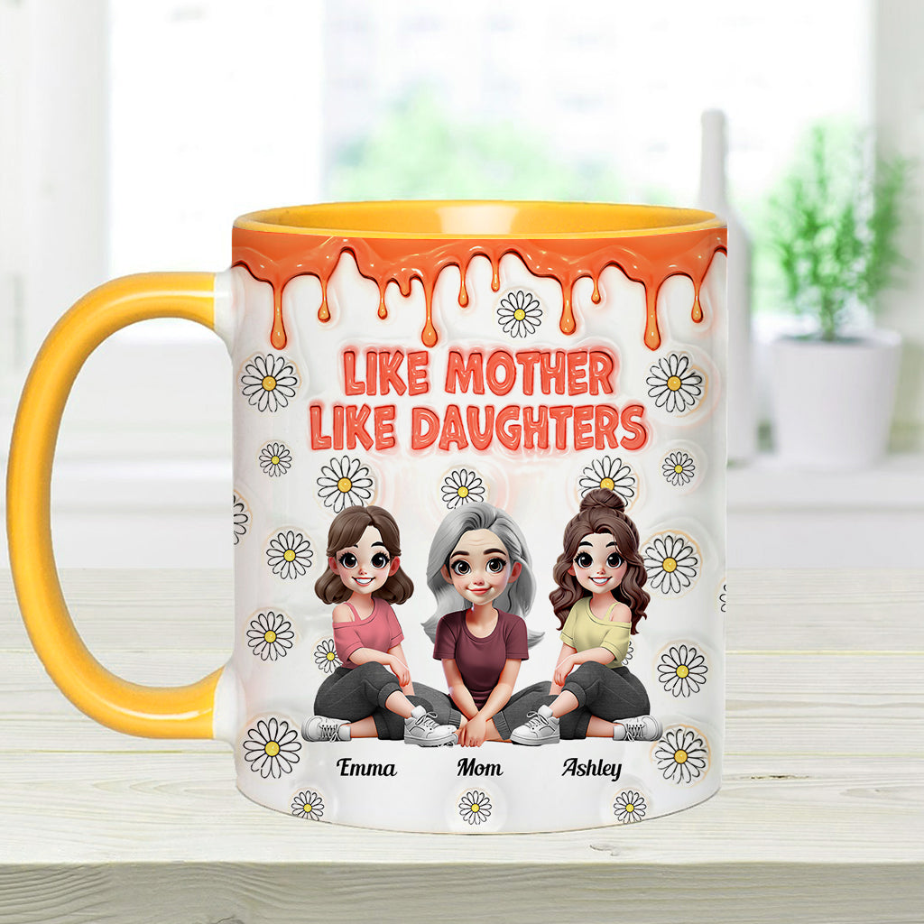 Wie die Mutter, so die Töchter – Personalisierte Tasse mit Muttermotiv