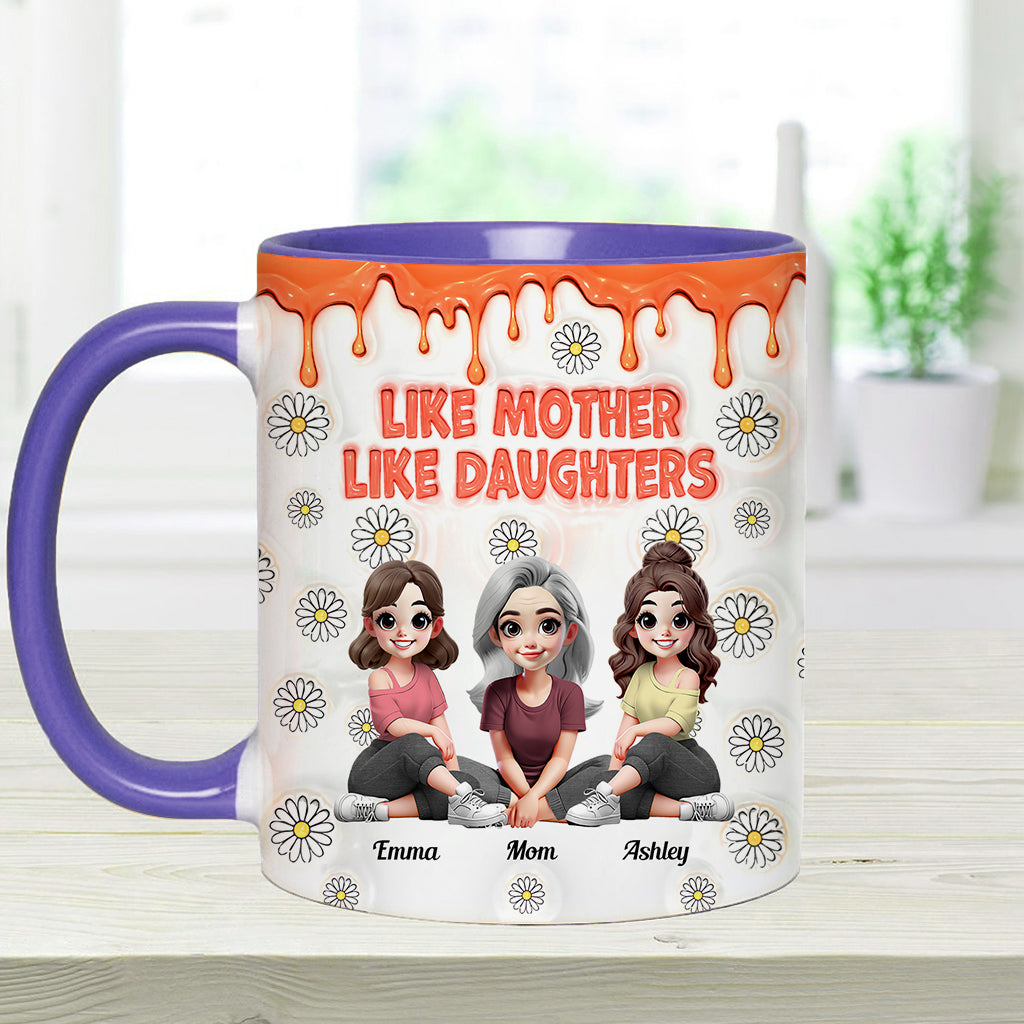 Wie die Mutter, so die Töchter – Personalisierte Tasse mit Muttermotiv