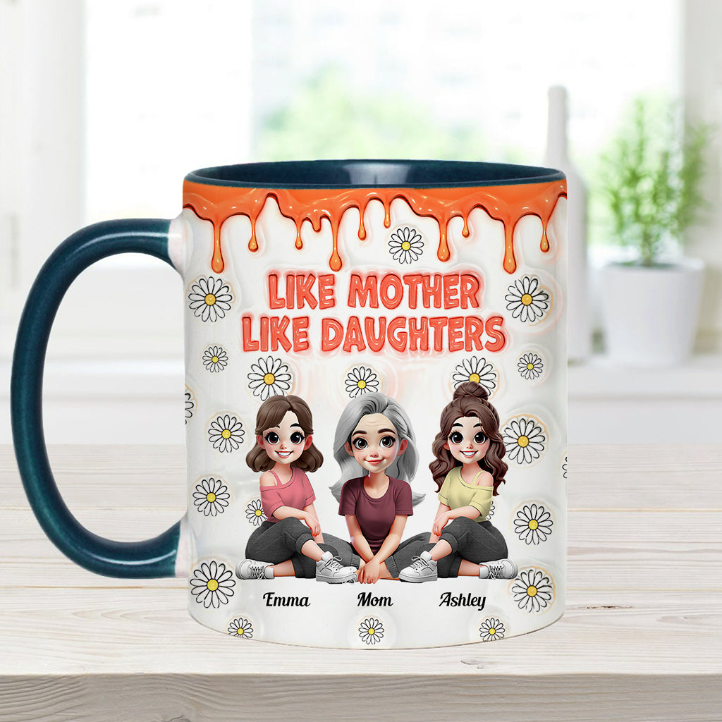 Wie die Mutter, so die Töchter – Personalisierte Tasse mit Muttermotiv