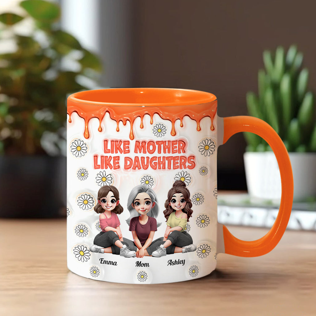 Wie die Mutter, so die Töchter – Personalisierte Tasse mit Muttermotiv