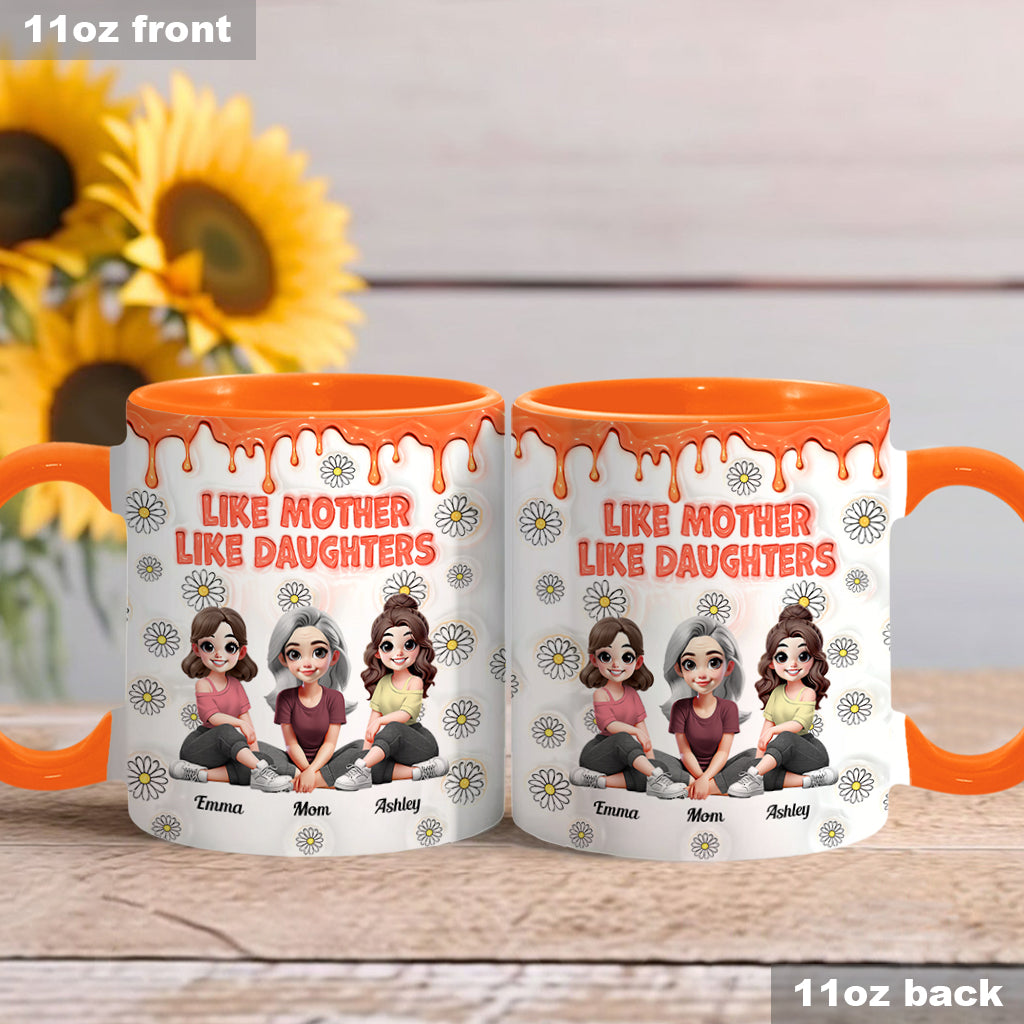 Wie die Mutter, so die Töchter – Personalisierte Tasse mit Muttermotiv