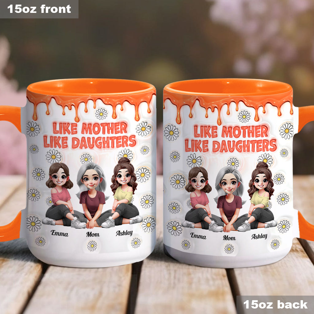 Wie die Mutter, so die Töchter – Personalisierte Tasse mit Muttermotiv